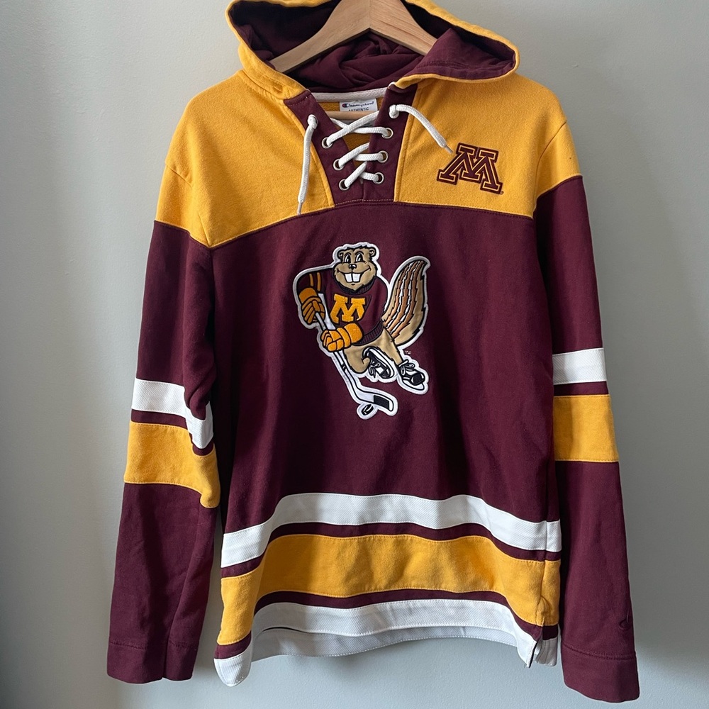 Minnesota Golden Gophers Champion Lace Up Hockey Hoodie - Men’s S